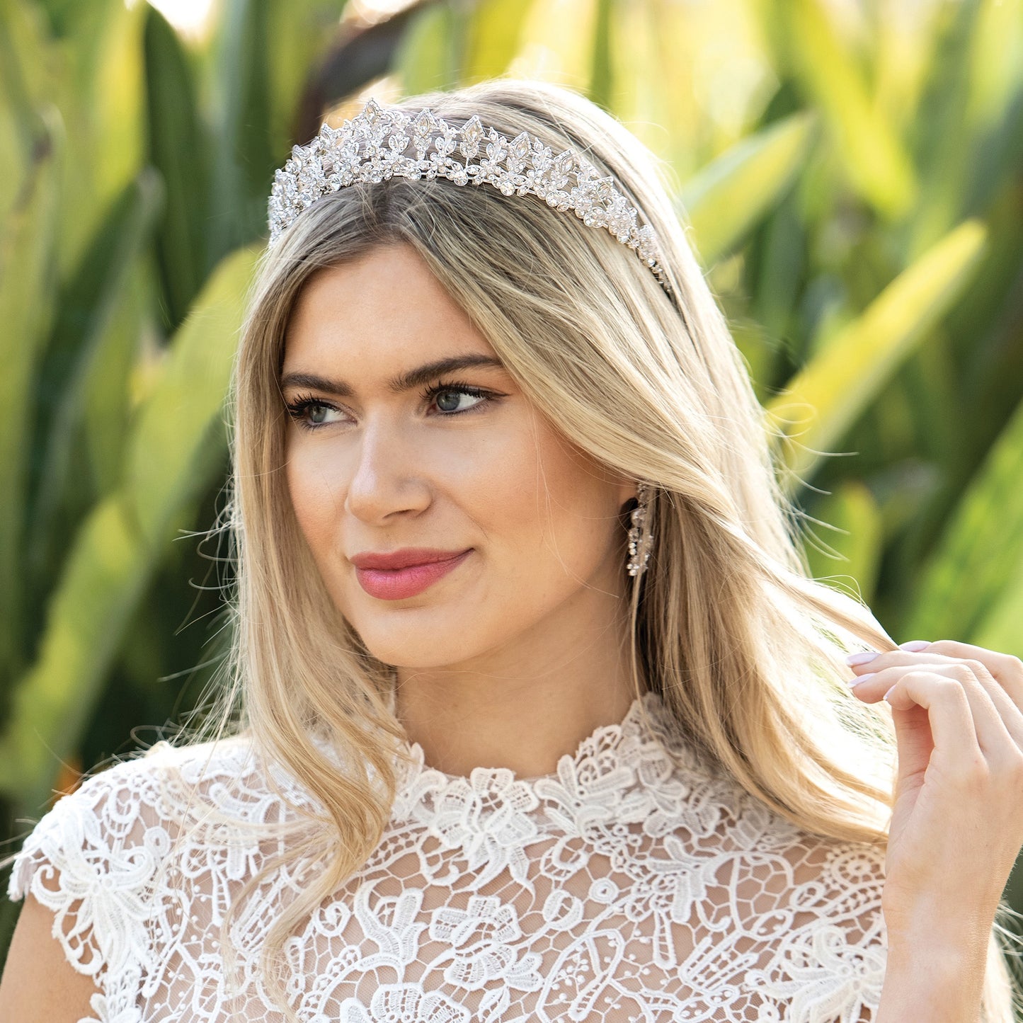 Silver Wedding Tiara with Austrian Crystals By Ivory & Co. Julietta - Topknot Tiaras & Veils