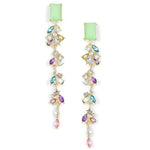 Sparkle Drop Earrings, Multi Coloured Waterfall Earrings 9955