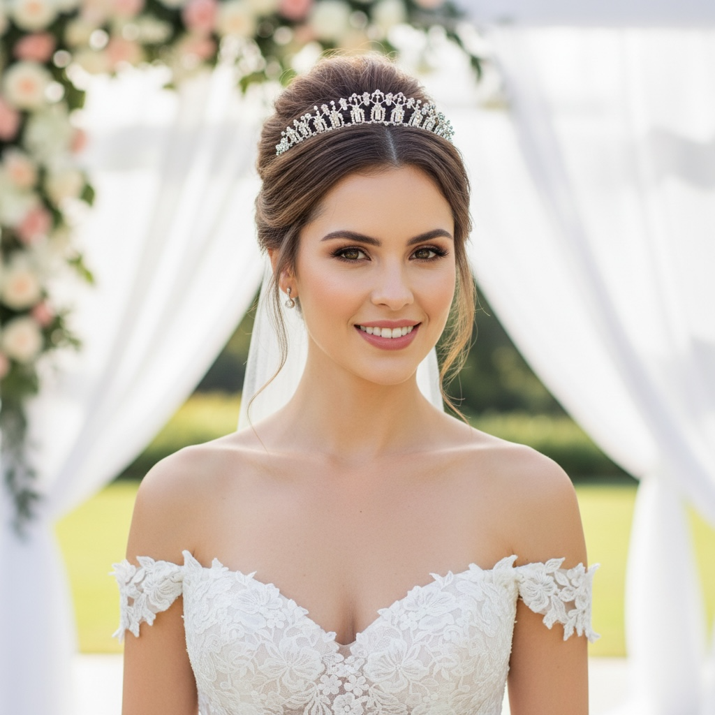 Wedding Tiara with diamantés and crystals