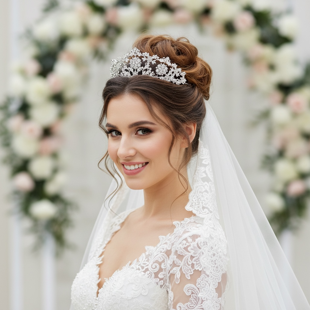 Vintage Inspired Crystal Wedding Tiara