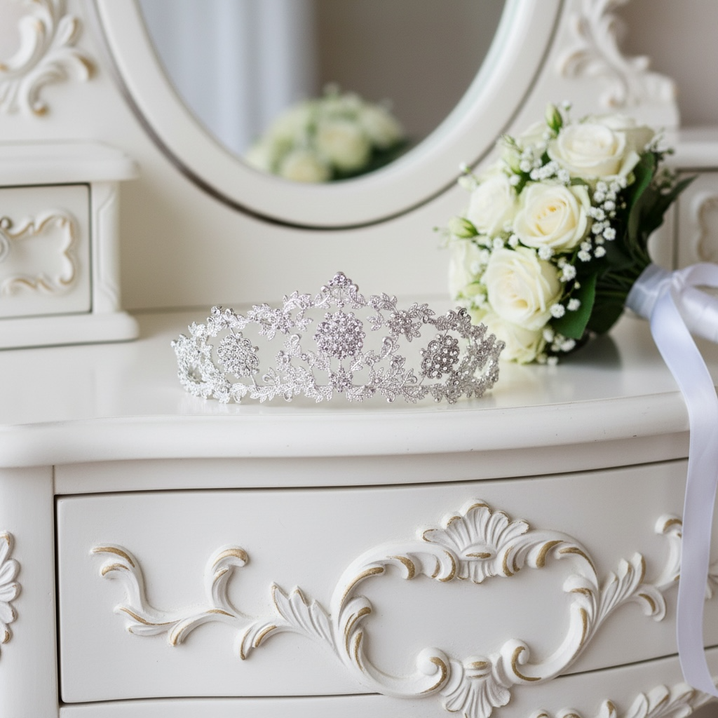 Vintage Inspired Crystal Wedding Tiara