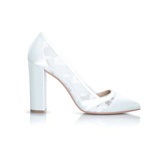 Wedding Shoes, Ivory Satin & Lace, Perfect Bridal, Skyla, Size 4 ***SALE***