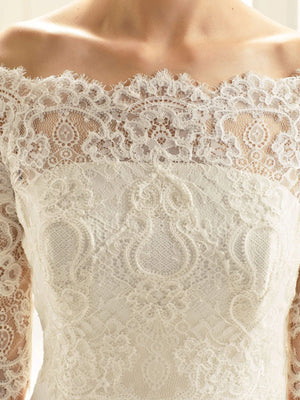 
            
                Load image into Gallery viewer, Bianco Evento Ivory Lace Bolero, Wedding Dress Cover Up, Bridal Lace Top E255
            
        
