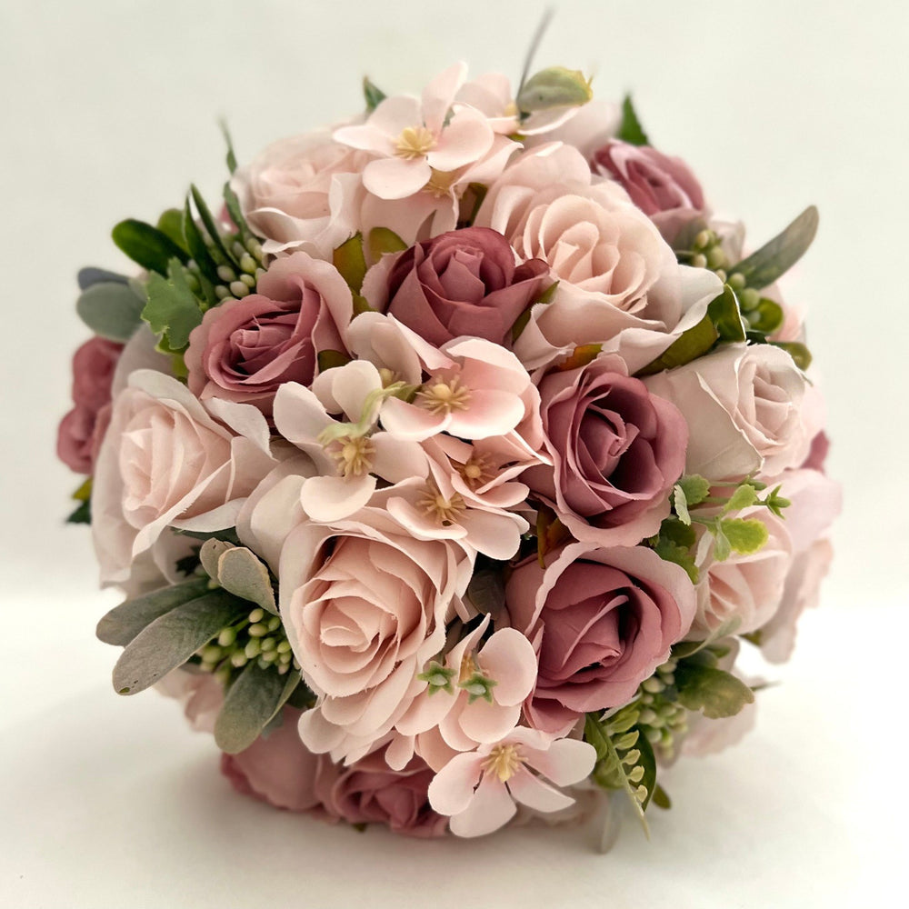 
            
                Load image into Gallery viewer, Blush Pink Bridal Bouquet, Artificial Wedding Bouquet, Silk Wedding Flowers, FL22
            
        