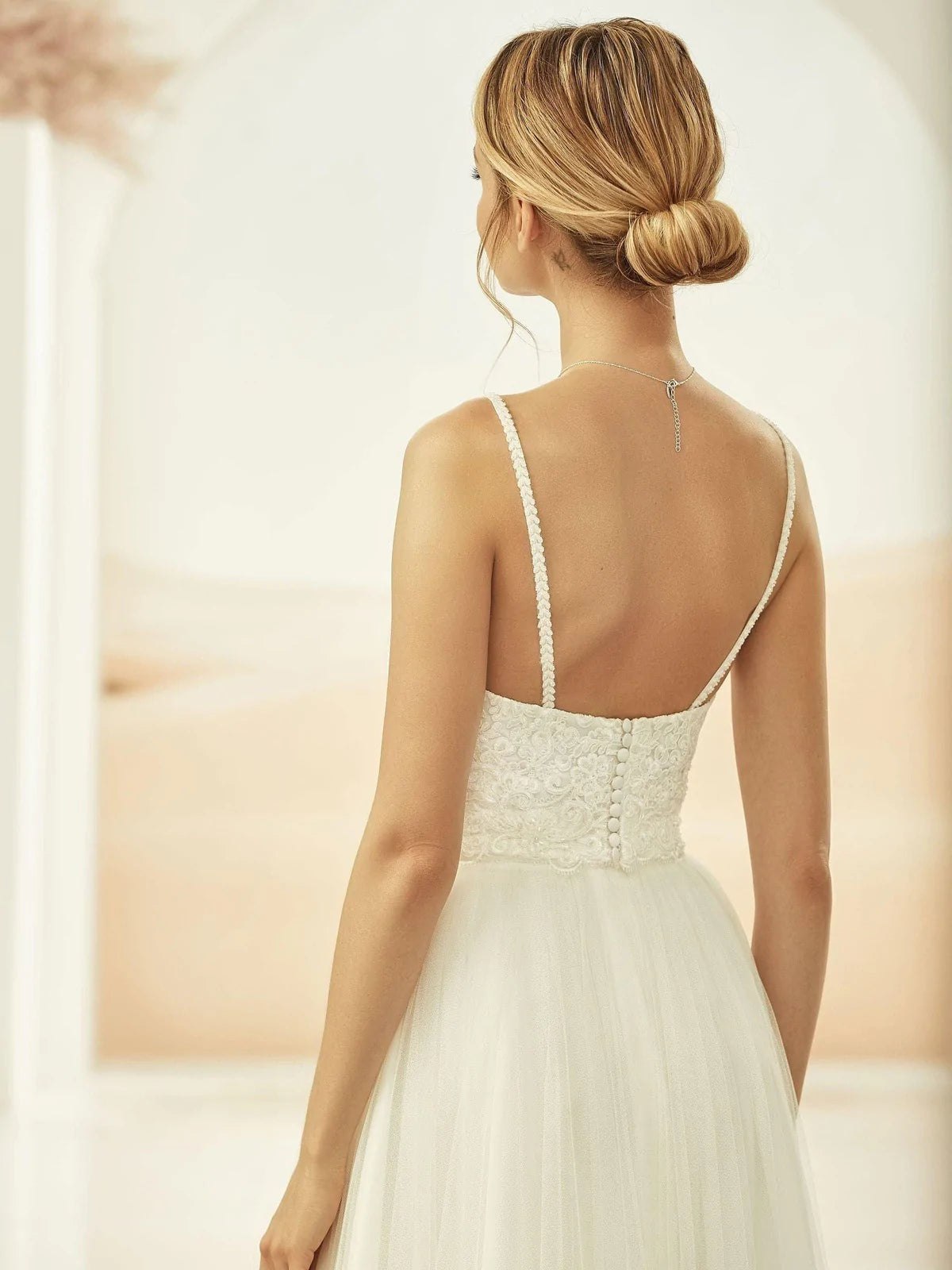 Bridal Ivory Lace Corset Top, Sweetheart Neckline with Pearls & Crystals E320