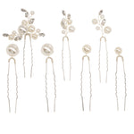 Bridal Hair Pins with Pearls and Crystals, 9763