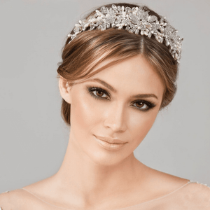 Bridal Headpiece with Crystals & Pearls, Wedding Tiara A9340