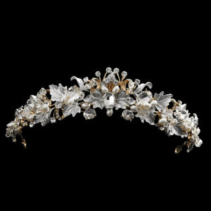 
            
                Load image into Gallery viewer, Bridal Tiara with Crystals and Pearls, 9023
            
        