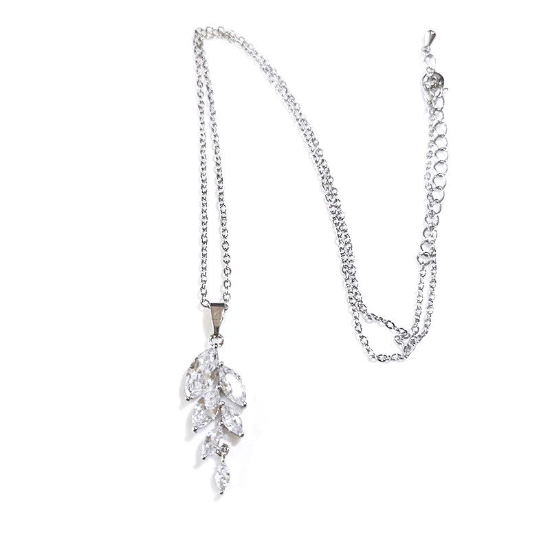 Brides Crystal Drop Necklace, A7339 - Topknot Tiaras & Veils