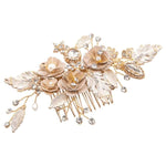 Brides Blush Pink Hair Comb with Crystals & Pearls, 6088