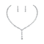 Brides Crystal Necklace & Earring Jewellery Set, A9774