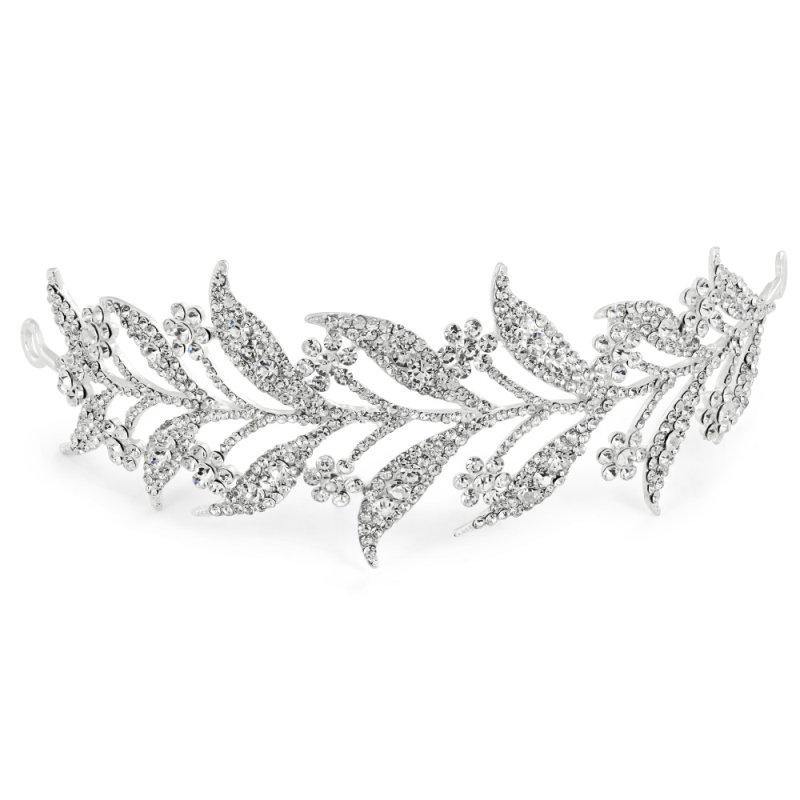 Brides Crystal Sparkle Headband, Exquisite Headdress, Crystals, Silver 49
