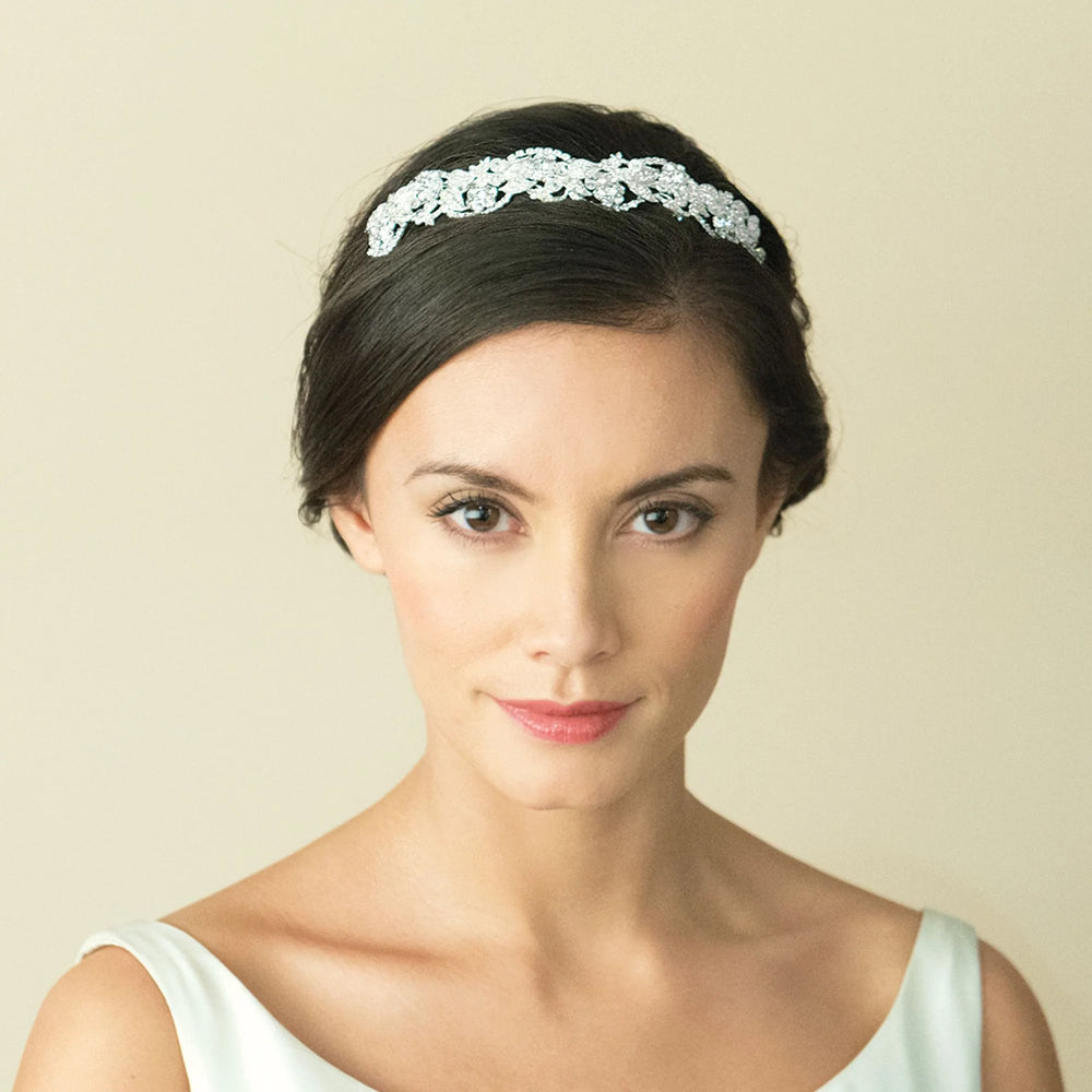 Brides Crystal Tiara Headband, BRIAR ROSE