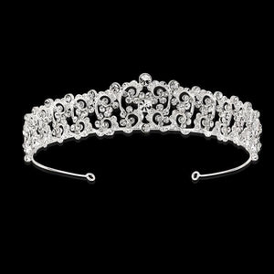 
            
                Load image into Gallery viewer, Brides Crystal Wedding Tiara, Silver or Rose Gold
            
        