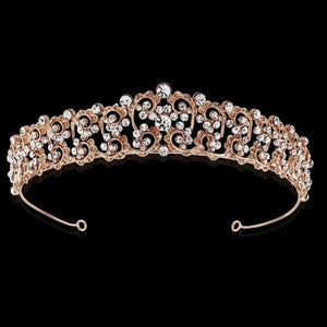 
            
                Load image into Gallery viewer, Brides Crystal Wedding Tiara, Silver or Rose Gold
            
        