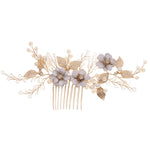 Brides Gold Floral Hair Comb, Vintage Inspired, A7920