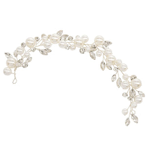 Brides Hair Vine with Crystals and Pearls, A7934