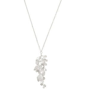 Brides Leaf Necklace & Earring Set with Crystals, A9808