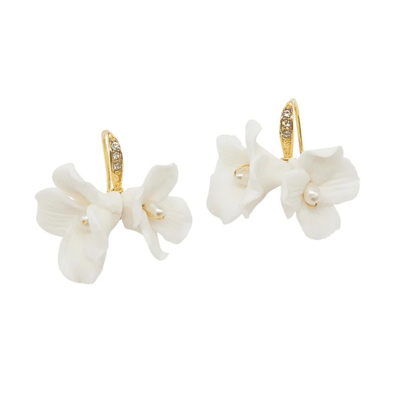 
            
                Load image into Gallery viewer, Brides Porcelain Flowers Earrings, A9789
            
        