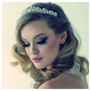 Brides Rosa Luxe Crystal Tiara, Silver, Headdress 22