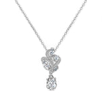 Brides Silver Crystal Drop Necklace 1960