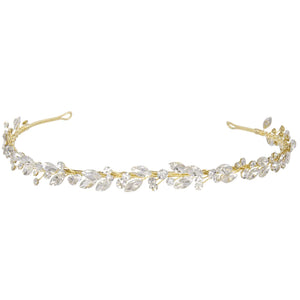 Bridesmaids Gold Crystal Headband, 7546