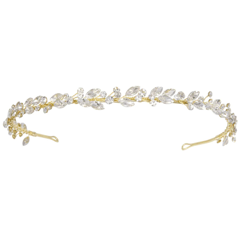 
            
                Load image into Gallery viewer, Bridesmaids Gold Crystal Headband, 7546
            
        