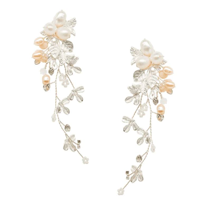 Cascade Pearl Wedding Earrings, 9804