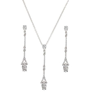 Crystal Bridal Jewellery Set in Silver 7040