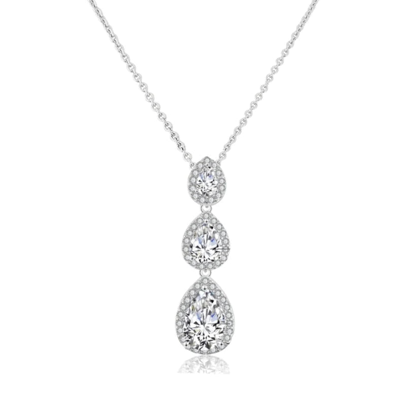 Crystal Drop Necklace, Bridal Jewellery 7369