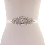 Crystal Embellished Bridal Belt, Wedding Dress Belt, Organza Sash 151