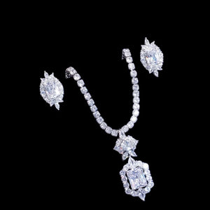 Crystal Necklace & Earring Set, Wedding Jewellery 9174