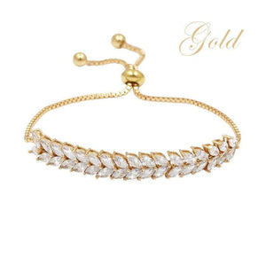 
            
                Load image into Gallery viewer, Crystal Wedding Bracelet, Gold or Silver 7223-7224
            
        