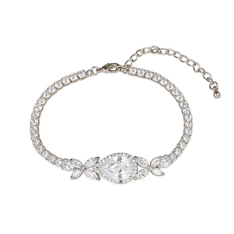 Crystal Wedding Bracelet, Gold or Silver 7225-7226