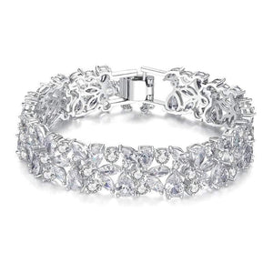 
            
                Load image into Gallery viewer, Crystal Wedding Bracelet, Silver 7488
            
        