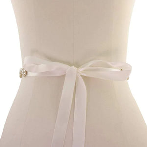 
            
                Load image into Gallery viewer, Crystal and Pearl Embellished Bridal Belt, Wedding Dress Belt, Organza Sash 149
            
        