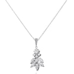 Devine Silver Crystal Necklace, Bridal Jewellery 7518