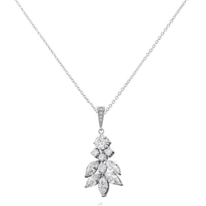 
            
                Load image into Gallery viewer, Devine Silver Crystal Necklace, Bridal Jewellery 7518
            
        