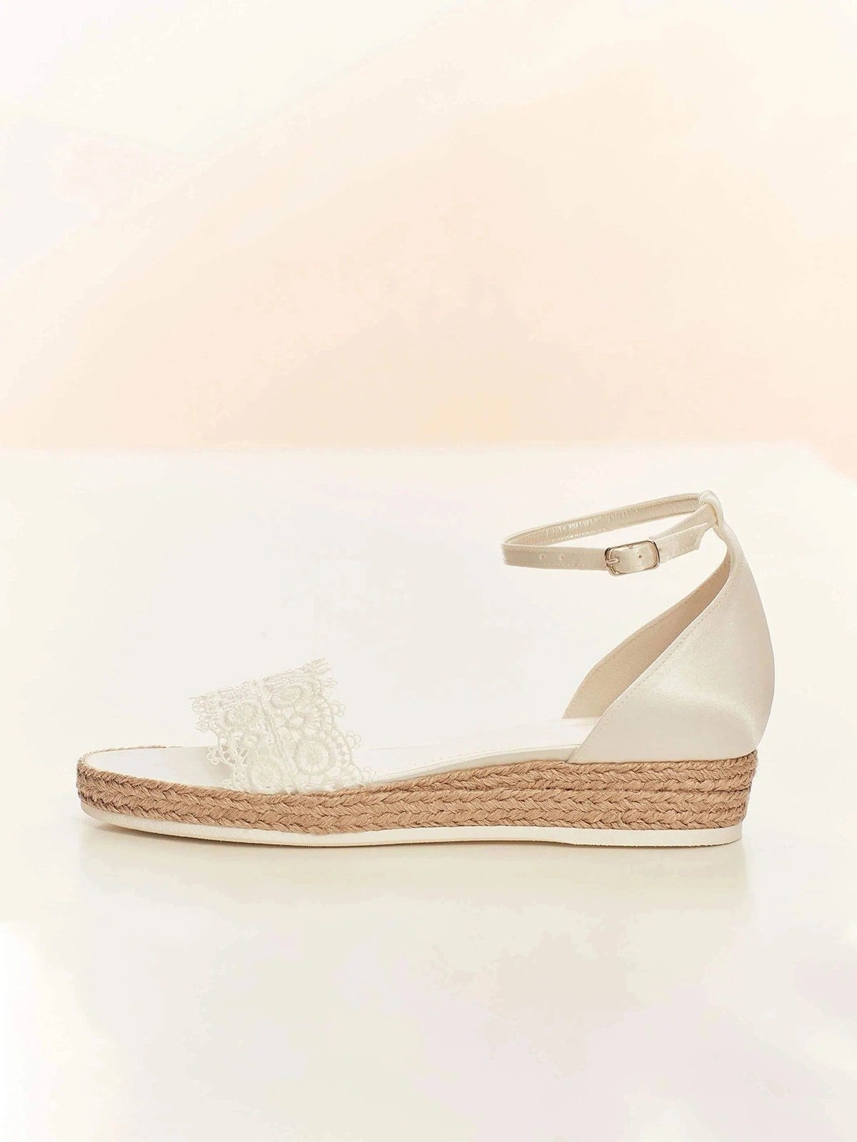 Espadrille Wedding Sandals, Wedge Heel, Size 7 **SALE** BAHIA