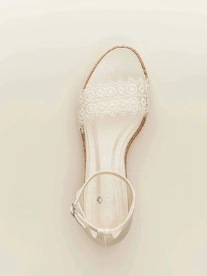 Espadrille Wedding Sandals, Wedge Heel, Boho Lace, BAHIA