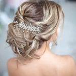 Exquisite Pearl Bridal Hair Comb HC202-SILVER