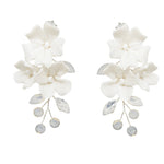 Floral Drop Wedding Earrings with Opal Crystals, A9783