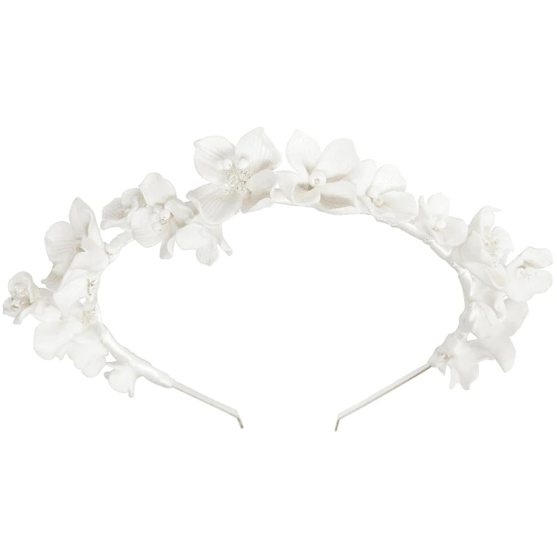 
            
                Load image into Gallery viewer, Floral Wedding Headband with Pearls, 7836
            
        