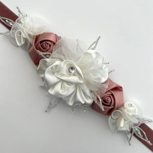 Flower Girl Belt, Velvet Bridal Sash, Wedding Dress Belt TT106