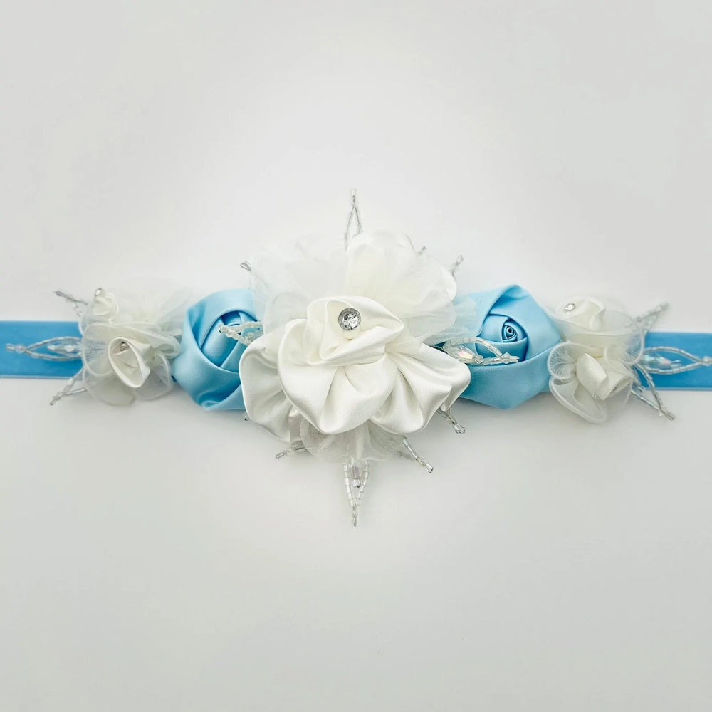Flower Girl Belt, Velvet Bridal Sash, Wedding Dress Belt TT108