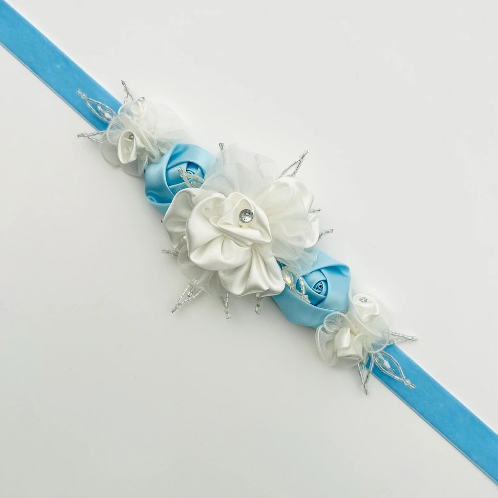 Flower Girl Belt, Velvet Bridal Sash, Wedding Dress Belt TT108
