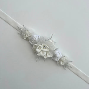 Flower Girl Belt, Velvet Bridal Sash, Wedding Dress Belt TT111