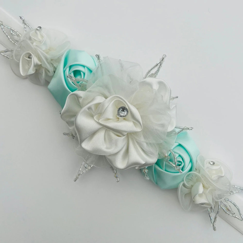 
            
                Load image into Gallery viewer, Flower Girl Belt, Velvet Bridal Sash, Wedding Dress Belt TT112
            
        