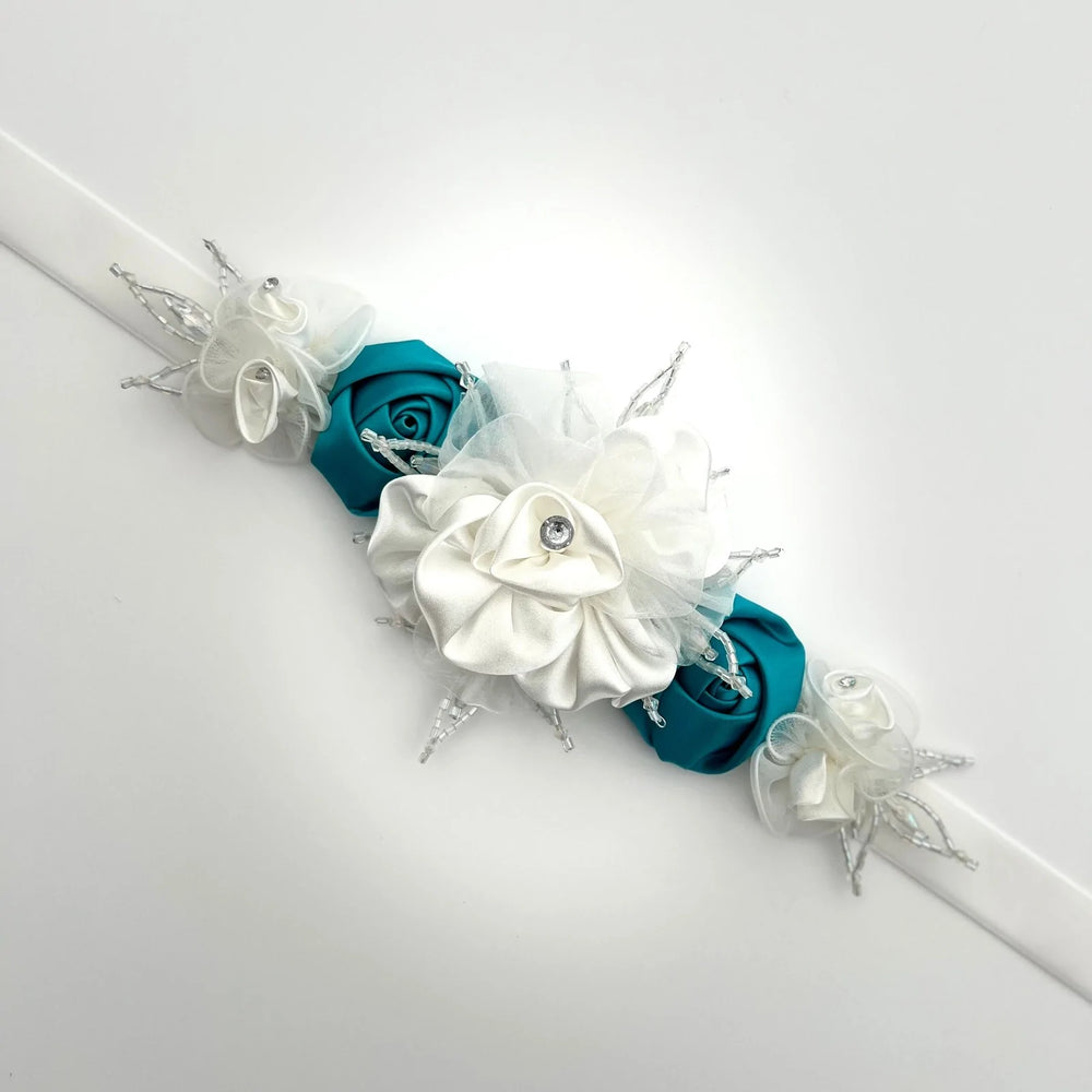 Flower Girl Belt, Velvet Bridal Sash, Wedding Dress Belt TT113