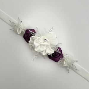Flower Girl Belt, Velvet Bridal Sash, Wedding Dress Belt TT114